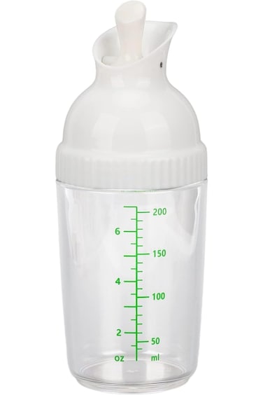 Khazna Salad Dressing Shaker Container Pour Spout Leakproof Dishwasher Safe BPA Travel Homemade Oil