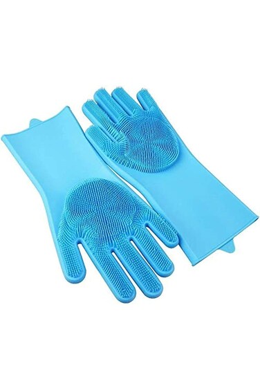 قفازات غسيل الأطباق المصنوعة من السيليكون المتين المقاوم للحرارة والمضاد للانزلاق من DLC للفاكهة والخضروات