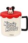Miniso Disney Mickey Mouse Collection Cartoon Ceramic Drinking Mug with Silicone Lid, 425 ml Capaci