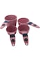 Cuisine Art 4Pcs Measuring Cup Set, Light Maroon (Rose), Polypropylene