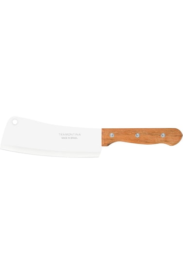 Tramontina Dynamic 6 Inches Cleaver with Stainless Steel Blade and Natural Wood Handle