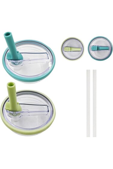 ALMEKAQUZ 40oz Tumbler Lid Replacement for Stanley Cup - Spill Proof Splash Resistant Flip Straw Li