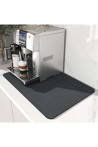 Uand home Dish Drying Mat, 16x24"(40x60CM) Coffee Machine Mat Counter Protector Drainer, Coffee Bar