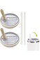 ALMEKAQUZ 2 Pack 40 oz Tumbler Flip Straw Lid Replacement, Thickened Silicone Self-Straw Lid, Dust-