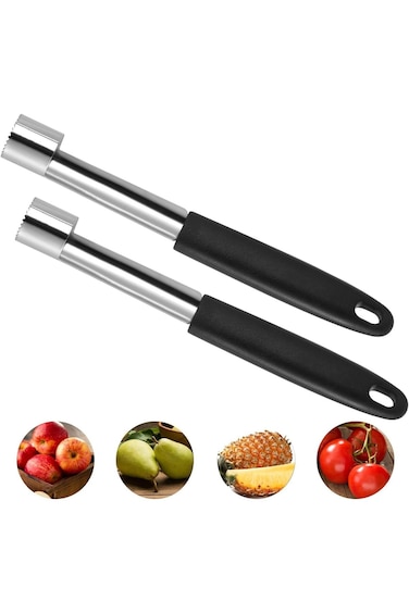 ALMEKAQUZ 2Pcs Apple Cupcake Corer, Fruit Vegetable Core Remover, Profession Healthy Stainless Stee