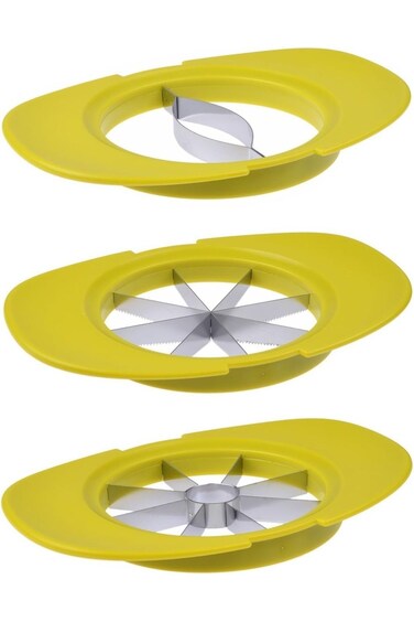 SupWolf Fruit Cutter Slicer, 3 in 1 Apple Slicer with Vegetable Peeler &amp; Cleaning Brush Mango Cutte