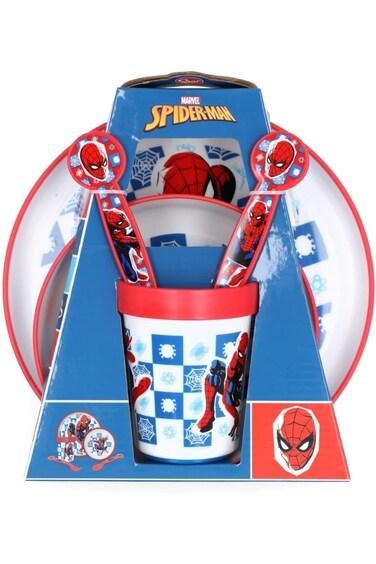 طقم أدوات مائدة بلاستيكي فاخر آمن للاستخدام في الميكروويف، متعدد الألوان