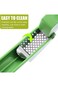 Garlic Press, Green Plastic Crusher with Stainless Steel Hopper