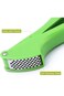 Garlic Press, Green Plastic Crusher with Stainless Steel Hopper
