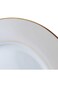 HomeBox Shallow Porcelain Platinum Dessert Plate, White, 20Cm, Ts-J1-11