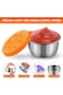 U HOOME Salad Dressing Container To Go,4x 1.7 Oz Kids Lunch Container，Reusable Stainless Steel Sauc