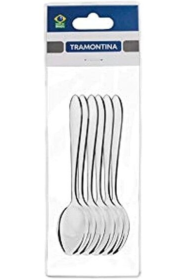 Tramontina Satri Stainless Steel Dessert Spoon 6-Pieces Set
