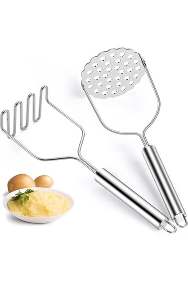 هراسة البطاطس ديوانسا، قطعتان من هراسة الخضار المصنوعة من الفولاذ المقاوم للصدأ شديدة التحمل، أداة مطبخ سلكية M