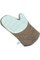 Parfait Heat Resistant Woven Silicone Oven Mitt Taupe and Blue SB0414CC