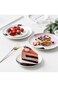 Qcmber colorful dessert plates (black &amp; pink 2)