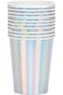 Sorandy 20 Packs Shiny Paper Cups, Rainbow Silver Party Cups, Disposable Paper Hot Coffee and Tea C