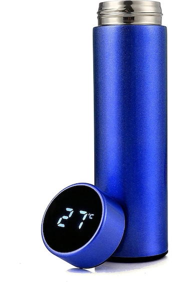 قارورة مياه ساخنة وباردة   مؤشر درجة الحرارة   قارورة مياه ذكية معزولة من الفولاذ المقاوم للصدأ