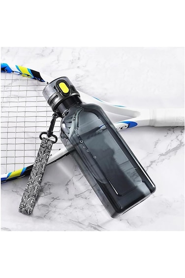 GREBIRD Sports Water Bottle, Plastic Fitness Water Bottle, 1L (34OZ) Large Capacity Square Water Bo