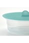 Round Food Storage Container with Silicone Lid, 450 ml, Clear