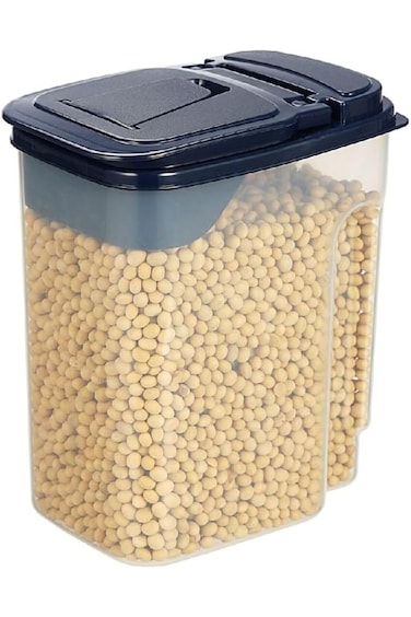 Felli Durable Plastic Food Storage Container Clear And Black 3000Ml Y1K110161
