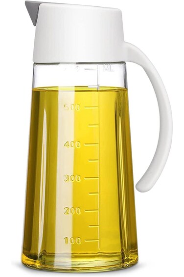 LYLYMYKHH Auto Flip Olive Oil Dispenser Bottle,22 OZ Leakproof Condiment Container With Automatic C