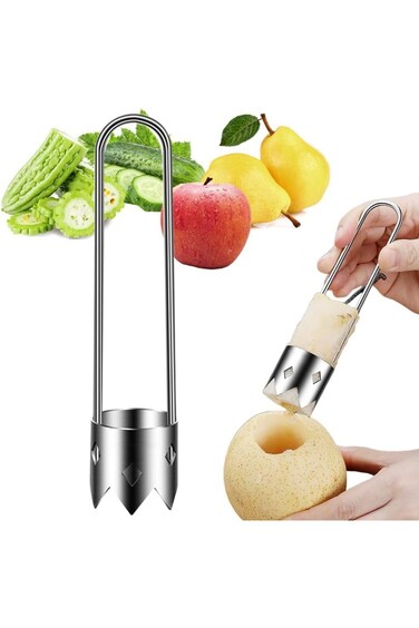 ALMEKAQUZ Red Bell Pepper Seed Corer, 2024 Upgraded Stainless Steel Fruite Corer, Red Bell Peppers