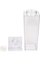 Excefore 2 Pack Milk Carton Water Bottle ，Fun Clear Stylish BPA Free Portable Water Bottle ，Carton