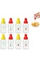 8 Pcs Mini Condiment Squeeze Bottles,23ml Condiment Squeeze Bottle,Plastic Portable Containers Bott