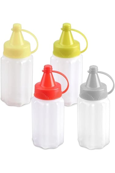 ALMEKAQUZ Mini Sauce Bottles, Squeezable Containers for Outdoor Use, Suitable for Tomato Sauce, Oli