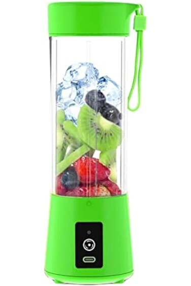 عصارة فواكه كهربائية صغيرة بمنفذ USB، خلاط عصير يدوي، أخضر