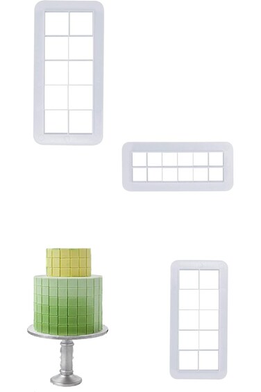 Square Cookie Cutter Set, 3 Sizes Biscuit Cutter Fondant Cutters and Moulds Cake Cutter