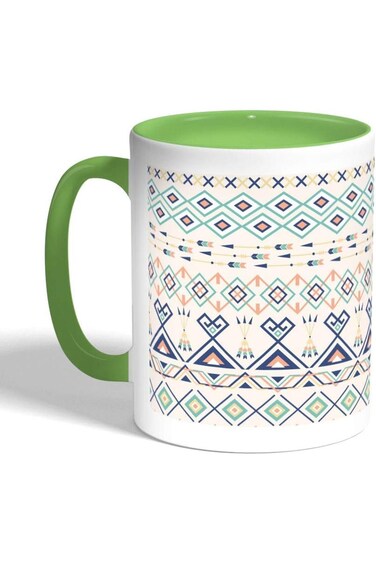 Decalac Traditional Ramadan decoration Printed Coffee Mug, Green Color