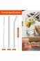 T Tersely Reusable Glass Straws, Set of Reusable Drinking Straw Including Straight and Bent Straws