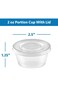 NYHI 100-Pack Of 2 Ounce Clear Plastic Jello Shot Cup Containers With Snap On Leak-Proof Lids -Jell