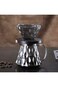 V60 Coffee Maker Drip Kit with Funnel and Server Black Glass