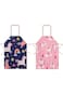 KASTWAVE 2 Pcs Kids Aprons, Chef Apron Baking Aprons Unicorn Pattern Cartoon Style, Boys Girls Apro