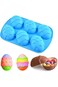 Milantree Easter Egg Molds Silicone Chocolate Mold 6 Holes Non-stick Easter Egg Shaped Silicone Mol