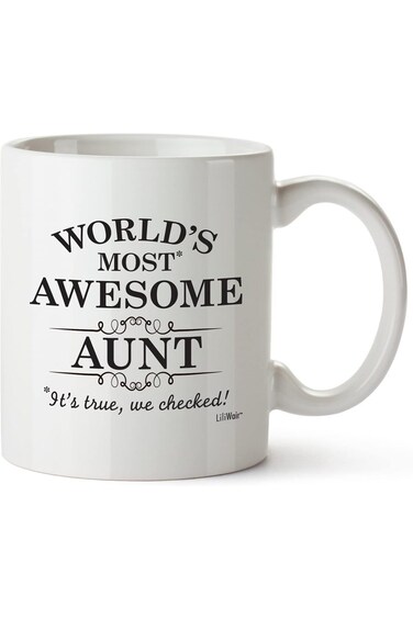LiliWair Gifts for Aunts From Niece Nephew for Mother Day, Gift ideas Auntie Best Ever Birthday Cof