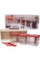 Jaypee Plus Plastic Pickle &amp; Chutney Container with Tray- Pickle Set Ivory Red