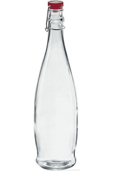 زجاجة بورجونوفو إندرو بغطاء أحمر، سعة لتر واحد، لون أبيض