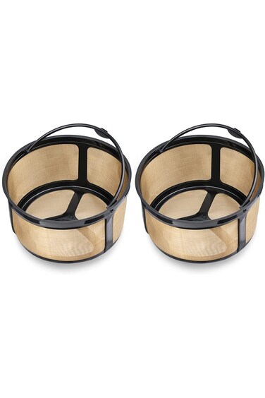 KASTWAVE Reusable 8-12 Cup Basket Gold Mesh Coffee Filter for Keurig K-Duo Essentials, for K Duo Br