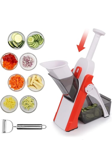 Mandoline Slicer for Kitchen, Vegetable Slicer Cutter Multifunctional Safe Food Chopper With Thickn