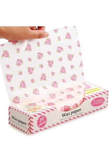 ورق تغليف الطعام ALMEKAQUZ، ورق شمعي، ورق مقاوم للزيت ومقاوم للشحوم ومقاوم للماء، للاستخدام في المطاعم