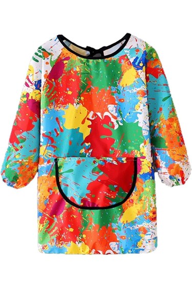 AGREON Kids Art Smock, Waterproof Kids Art Aprons, Toddler Children Painting Apron, Waterproof Play