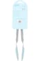Electus Non Stick 9" Silicon Serving Tong, 12 Pieces, Light Blue