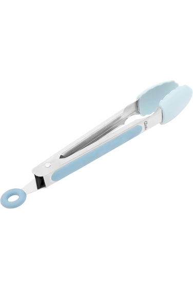 Electus Non Stick 9" Silicon Serving Tong, 12 Pieces, Light Blue