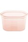 Zip Top Reusable Silicone Food Storage Dish Bag, 16 oz Capacity, Small, Peach