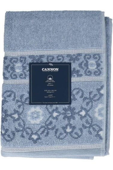 Cannon Soft and Super Absorbent Jacquard Towel Blue 50 x 100cm F-T-CN-L50-JQ-BLU