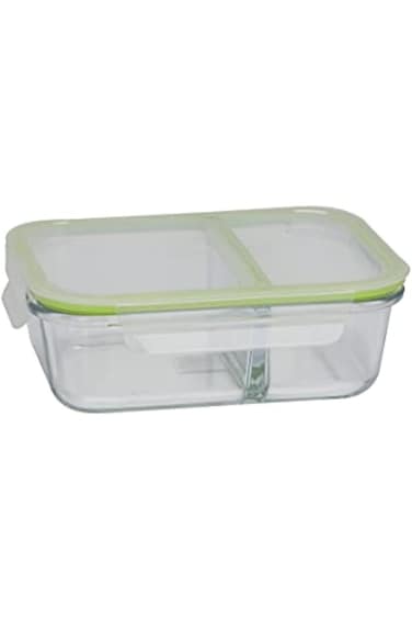 علبة تحضير طعام زجاجية من رويال فورد RF8816، سعة 1000 مل   صندوق تخزين طعام محكم الإغلاق وقابل لإعادة الاستخدام مع علبتين
