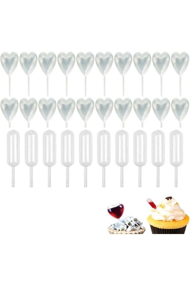 Armastuse Cupcakes Pipettes, 4 ml Plastic Strawberry Pipettes Mini Pipettes Squeeze Dropper Liquid